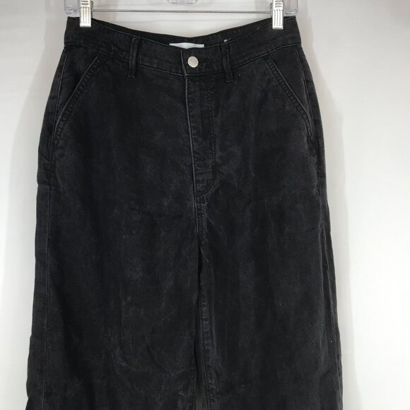 LOFT - WOMEN'S 28/6 - BLACK 4 POCKET WIDE LEG THE TROUSER JEANS - Picture 2 of 9